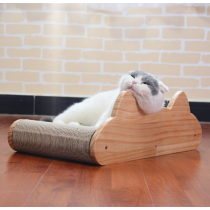 實木瓦楞紙慵懶寵物床\休息床\磨爪床\玩具床\貓抓板